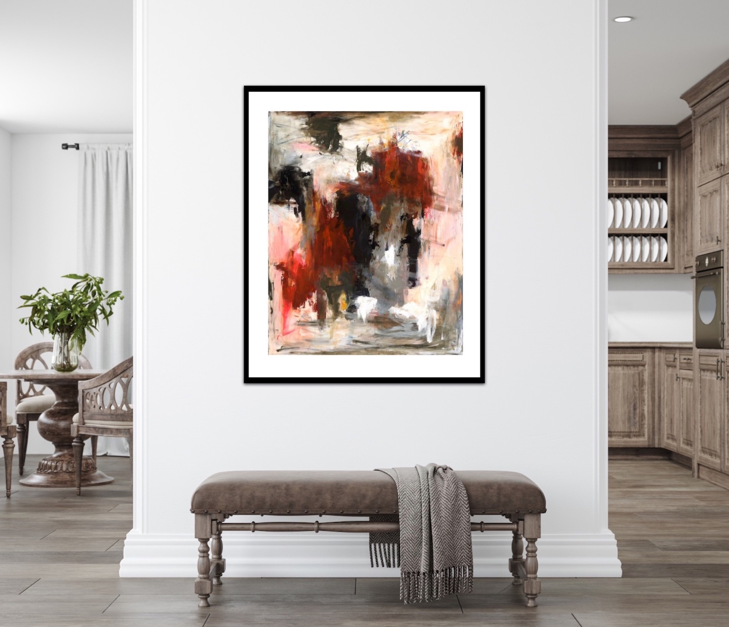 Bild på ett av Heidi Rattenborgs giclèetryck i en svart ram, © Heidi Rattenborg